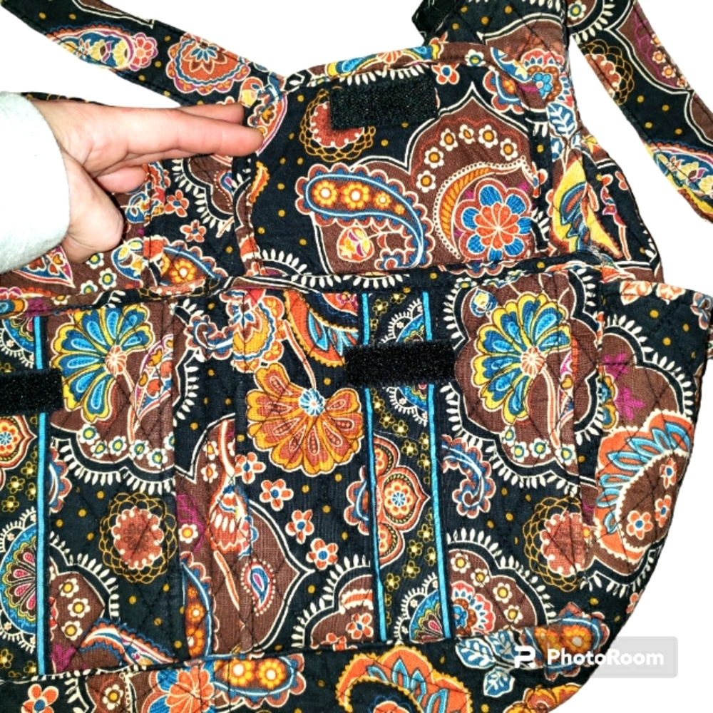Retired! Beautiful Kensington Maggie Brown Floral Paisley Vera Bradley Purse - Picture 3 of 13